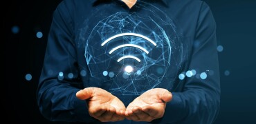 Blue Man Hands WiFi